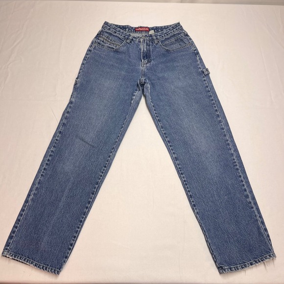 Unionbay Jeans Carpenter‎ Denim Blue Size 9 Vintage 90s Utility Pockets - Picture 1 of 11